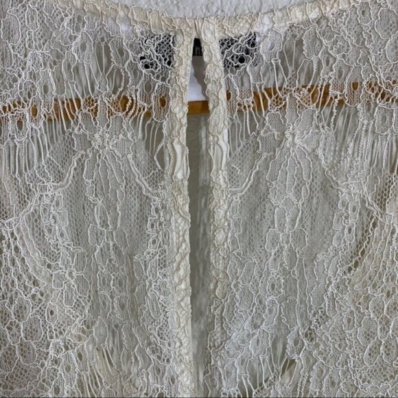 Cupcakes & Cashmere Ivory Sleeveless Lace Sheath Dress Women’s Size Large - Picture 7 of 12